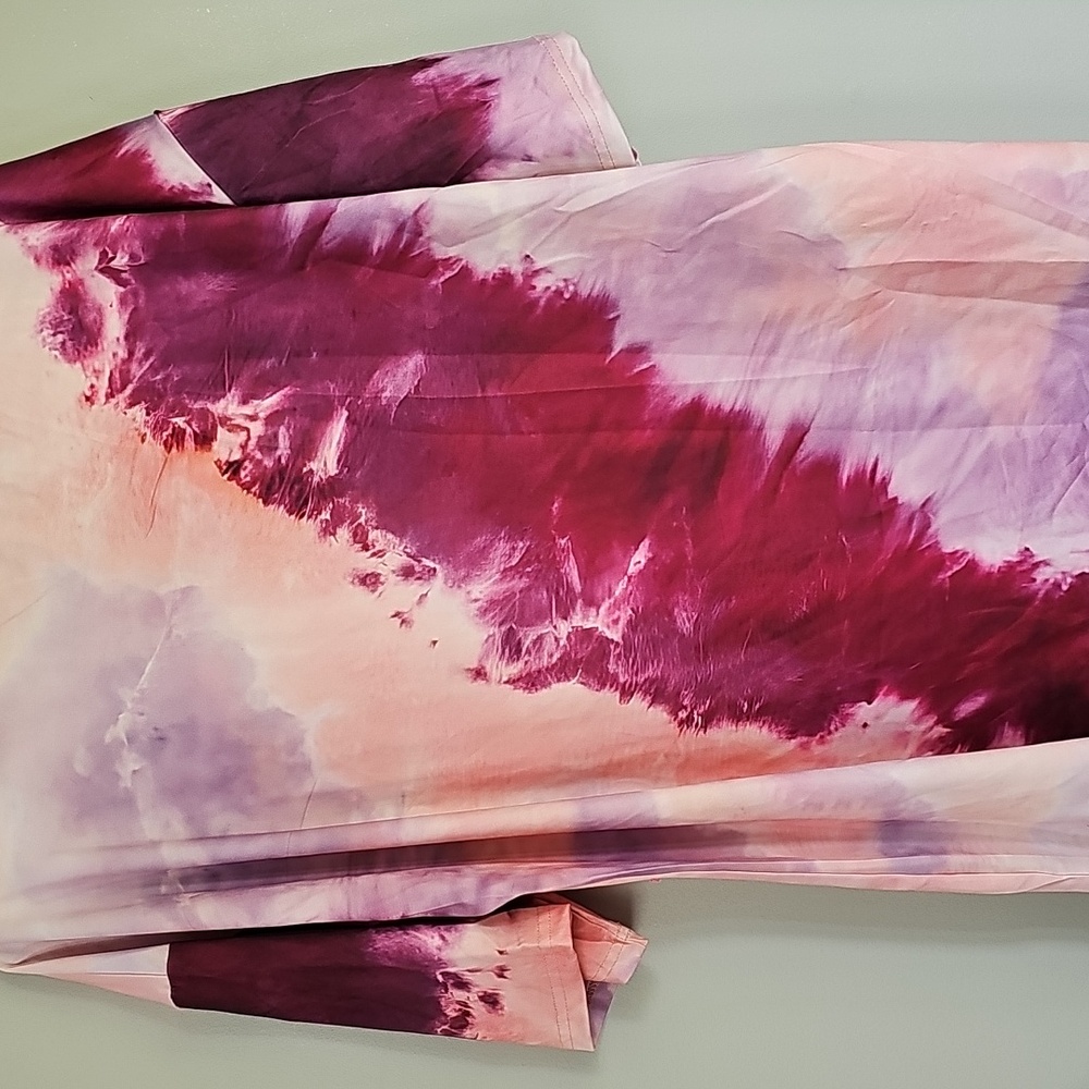 Women's Tie-Dye Top in Purple and Pink Hues, 2x Relaxed Fit - Picture 10 of 13